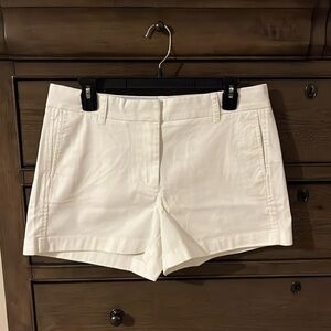 White chino shorts